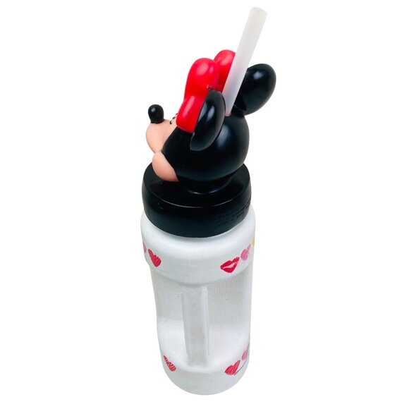 Disney 3D Minnie Mouse Vintage 90s Plastic Water Bottle 13" Nostalgia Retro - Picture 7 of 9